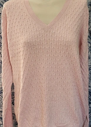 AD1 Pull torsadé femme rose Tommy Hilfiger col V XL, brand: Tommy Hilfiger, condition: Very good, size: XL / 42 / 14, €18.00, €19.60 includes Buyer Protection