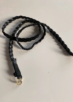 Fine ceinture tressée noire , brand: Vintage, condition: Very good, €5.00, €5.95 includes Buyer Protection