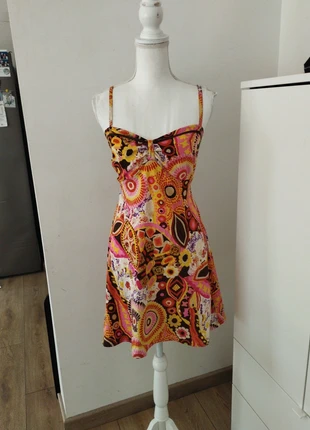 Robe courte été à bretelles multicolore imprimé femme taille 36 taille S, brand: Je ne sais quoi, condition: Very good, size: S / 36 / 8, €6.50, €7.53 includes Buyer Protection