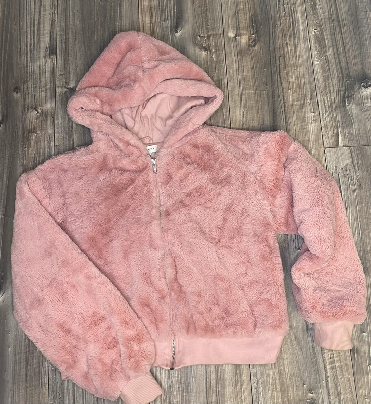 Topshop faux fur zip hoodie sale