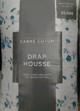 Draps housse deux places 180x200cm, état: Neuf avec étiquette, taille: King Size (180–200cm x 200cm), 8,50 €, 9,63 € Protection acheteurs incluse