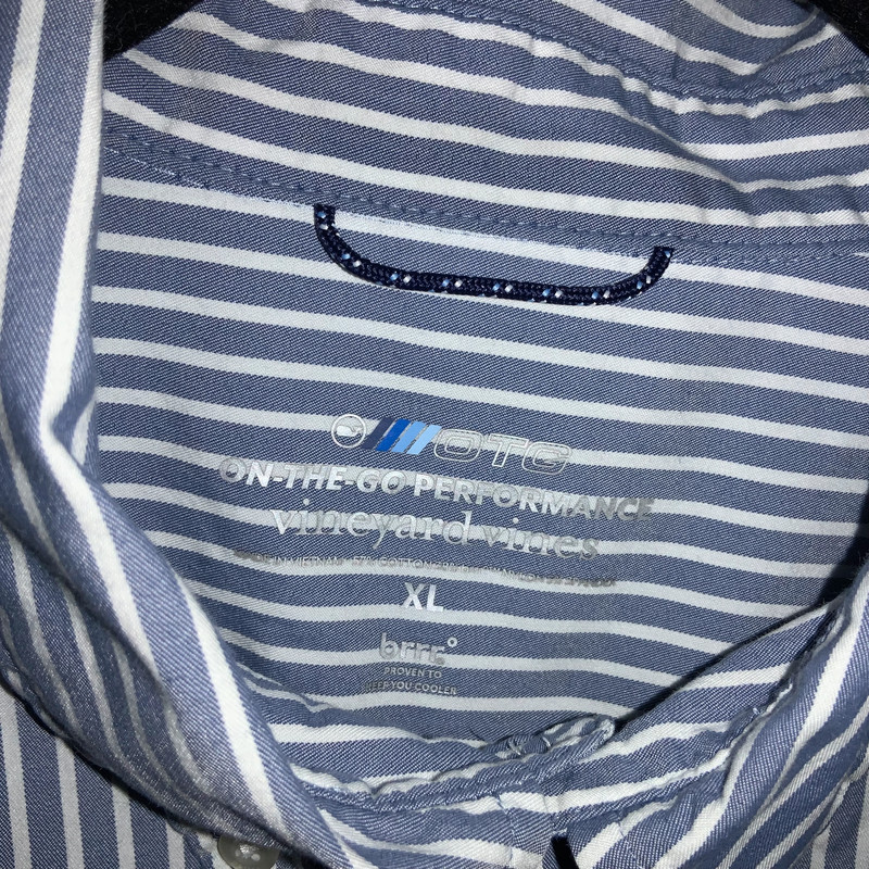 Vineyard Vines On The Go Performance button down shirt Sz XL striped long sleeve 5