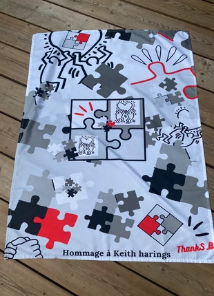 Tapisserie textile unique exclusive design pop art hommage haring k, marca: Fabrication Artisanale, estado: Muito bom, €19.00, €20.65 inclui Proteção do Comprador Pro