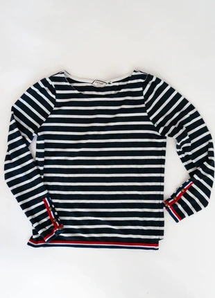 Marinière bleu blanc rouge avec détails dorés – Style chic casual, marque: Naf Naf, état: Bon état, taille: M / 38 / 10, 15,00 €, 16,45 € Protection acheteurs incluse