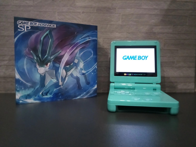 [Retro-Origin] Nintendo Game Boy Advance SP Pokemon Suicune IPS V3 1