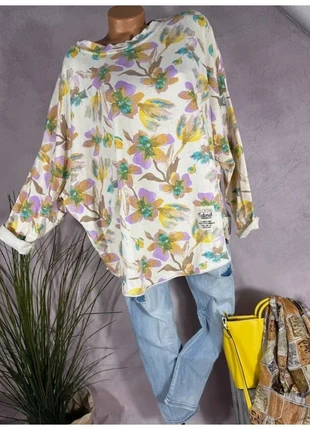 🌸👕 Florales Sweatshirt Bluse im Oversize Look - 40 42 44, merk: Made In Italy, staat: Heel goed, maat: Universele maat, € 19,00, € 20,65 inclusief Kopersbescherming