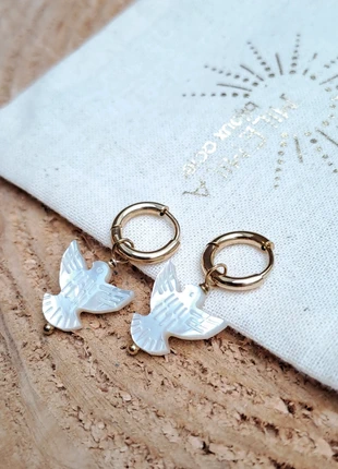 Boucles d'oreilles créole doré/nacré. , marke: Ikita, zustand: Sehr gut, 17,00 €, 18,55 € beinhaltet Vinted-Käuferschutz Pro