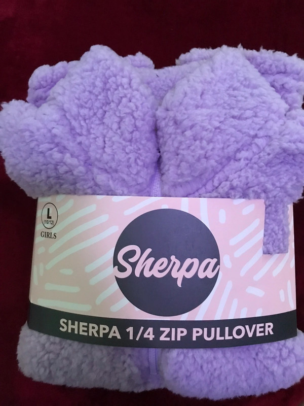 New Sherpa girls pullover 1/4 zip pullover 1