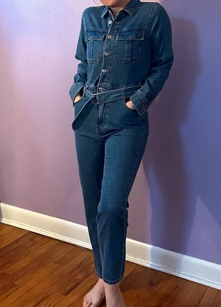 Classic Denim Jumpsuit in Vintage Bargot, brand: Bardot, condition: Very good, size: M / UK 12-14, £41.56, £44.34 includes Buyer Protection