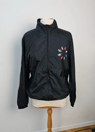 Veste coupe-vent Adidas vintage Y2K, noir, broderies du logo, taille M, marca: adidas, estado: Muy bueno, tamaño: M / 38 / 10, 39,00 €, 41,65 € Protección al comprador incluida