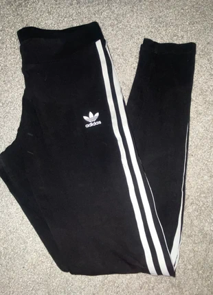 Adidas Originals Black 3-Stripes Leggings with Trefoil Logo (Size 12), brand: adidas, condition: Very good, size: L / 12, £5.00, £5.95 includes Buyer Protection