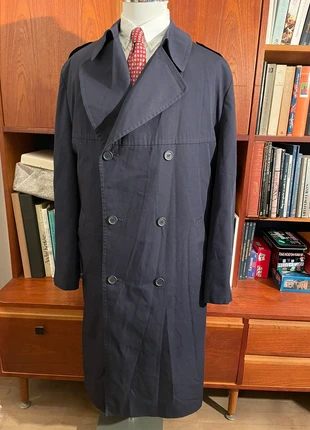 Trench coat bleu, merk: Vintage Dressing, staat: Heel goed, maat: XL, € 60,00, € 63,70 inclusief Kopersbescherming