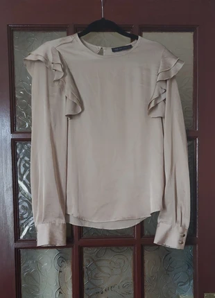 M&S Ochre Ruffle Shoulder Blouse - Size 6, brand: Marks & Spencer, condition: Very good, size: XS / 6, £3.55, £4.43 includes Buyer Protection
