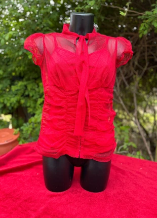 Top et son haut en voile plumetis Rouge 42 / 44 et un rose Pin-Up Sexy Glamour, marke: cosy, zustand: Sehr gut, größe: XXL / 44 / 16, 5,00 €, 5,95 € inklusive Vinted-Käuferschutz
