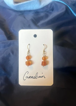 Carnelian crystal earrings, condition: New with tags, €5.50, €6.48 includes Buyer Protection