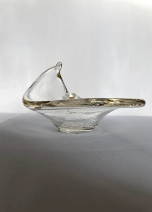 Elegant crystal decorative folded bowl made of 24% lead crystal, marque: Vintage Love, état: Très bon état, 50,00 €, 53,20 € Protection acheteurs incluse