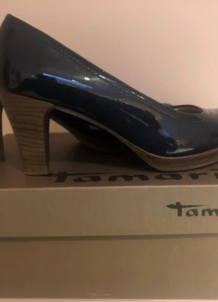Blauwe lakleer pumps Tamaris, marque: Tamaris, état: Bon état, taille: 38, 15,00 €, 16,45 € Protection acheteurs incluse