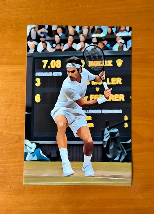 Poster Roger Federer Backhand Tennis 20x30, merk: Wimbledon, staat: Nieuw zonder prijskaartje, € 12,00, € 13,30 inclusief Kopersbescherming