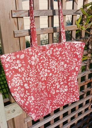 Sac totebag fleuri fait main coton & finitions soignées, marca: Fait Main, estado: Novo com etiquetas, €25.00, €26.95 inclui Proteção do Comprador Pro