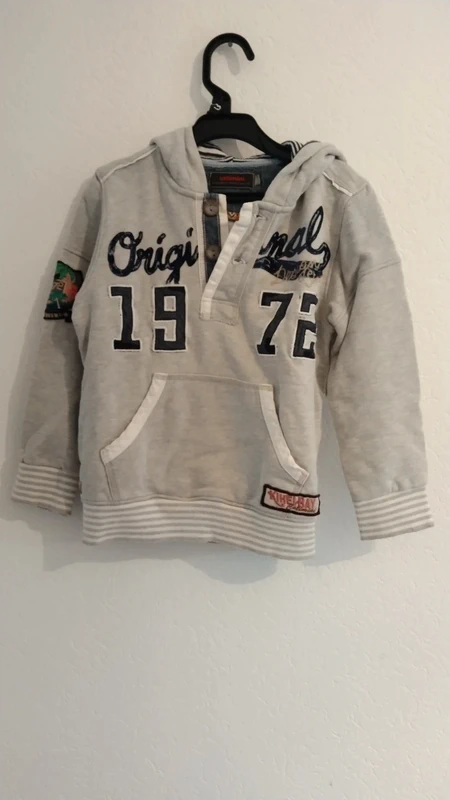 sweat capuche gris clair catimini garcon 6 ans