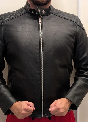 Giacca artigianale in vera pelle nera – uomo L – nuova senza cartellino – stile moto, marca: Vera Pelle, estado: Nuevo sin etiquetas, tamaño: L, 80,00 €, 84,70 € Protección al comprador incluida