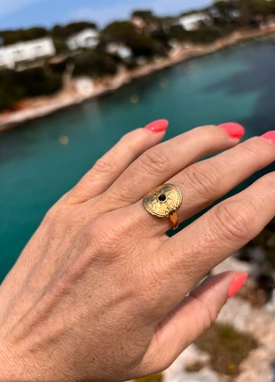 Bague acier inoxydable soleil neuve, marca: Boutique indépendante, estado: Nuevo con etiquetas, tamaño: Ajustable, 12,00 €, 13,30 € Protección al comprador incluida