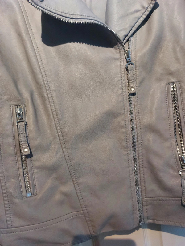 Tu grey 2025 leather jacket