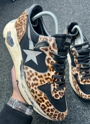 paire de chaussures basket Sneakers golden goose running cuir noir léopard étoile grise, brand: Golden Goose, condizioni: Ottime, taglia: 37, €150.00, €158.20 include la Protezione acquisti