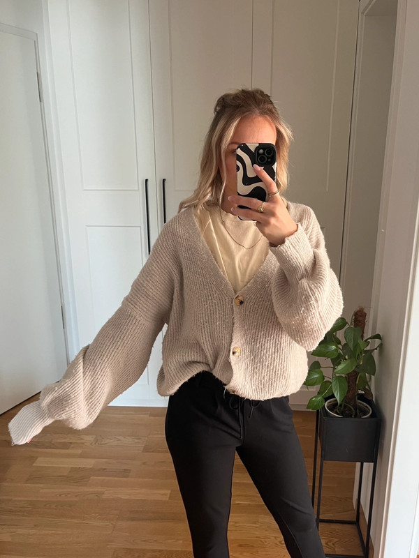 Oversized Strick Cardigan Fledermausärmel 2