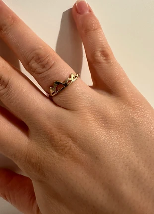 Bague doré montagnes / réglable, condizioni: Nuovo senza cartellino, taglia: Regolabile, €1.00, €1.75 include la Protezione acquisti