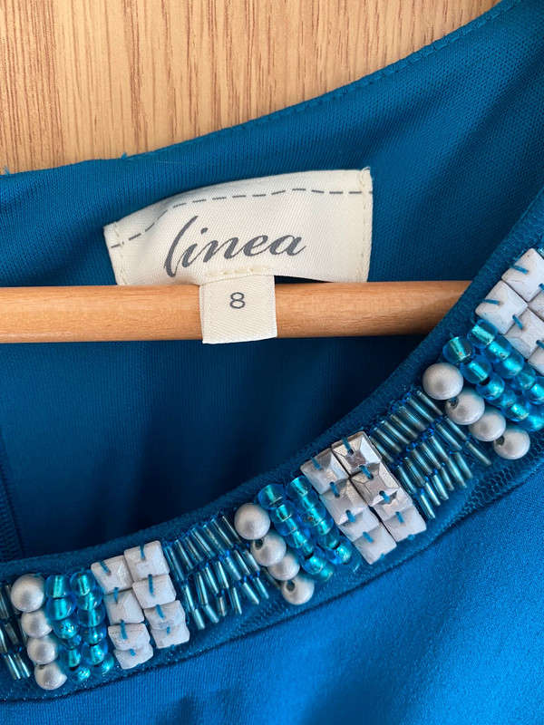 Linea House of Fraser long blue dress with beaded neck size 8 Vinted