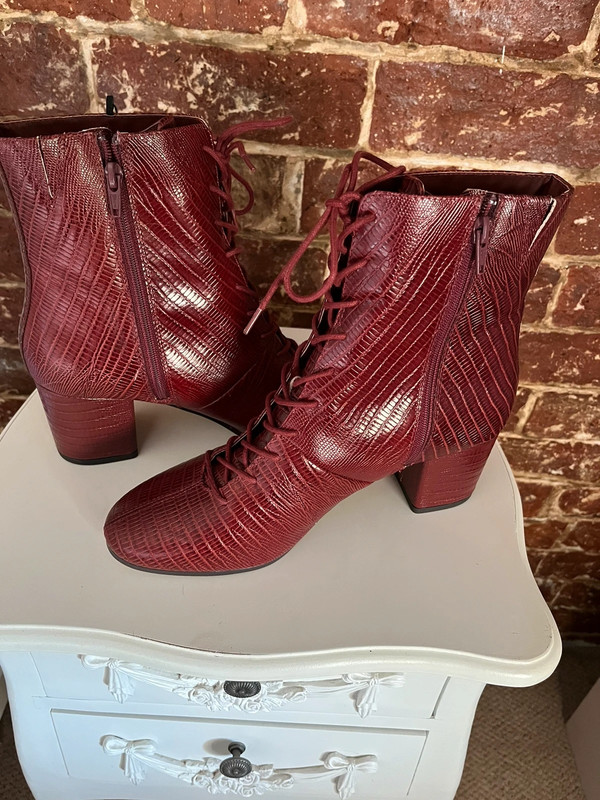 Marks and spencer red clearance ankle boots