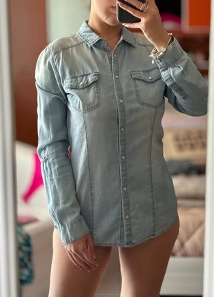 Camicia in jeans, marca: Stradivarius, estado: Muy bueno, tamaño: M / 38 / 10, 16,00 €, 17,50 € Protección al comprador incluida