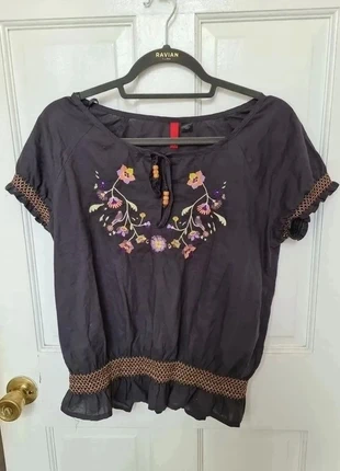 Floral design gathered summer hippy top vintage y2k h&m, brand: H&M, condition: Very good, size: M / 10, £3.50, £4.38 includes Buyer Protection