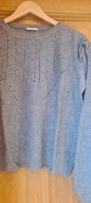 Pull gris ajouré IKKS - photo numéro 2