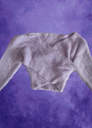 Camisola crop top pêlo lilás, marca: COQUETTE, estado: Muito bom, tamanho: S / 36 / 8, €6.00, €7.00 inclui Proteção do Comprador