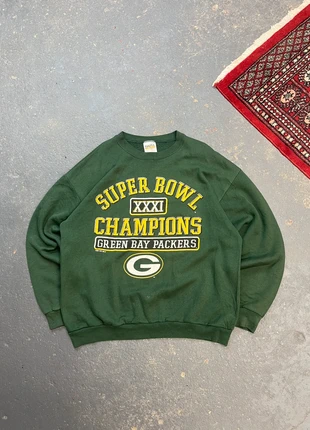 Vintage green 90s Green Bay packers Super Bowl graphic sweatshirt, brand: Tultex, condition: Very good, size: M, £29.99, £32.19 includes Buyer Protection Pro