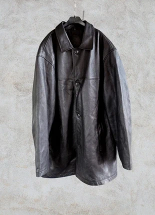 Veste en cuir marron noir à bouton vintage XL Homme, brand: Vintage Dressing, condition: Very good, size: XL, €30.00, €32.20 includes Buyer Protection Pro