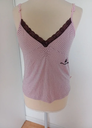 Haut nuisette rose à pois, brand: Lulu Castagnette, condizioni: Ottime, taglia: S / IT 40 / EU 36, €5.00, €5.95 include la Protezione acquisti