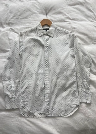 White shirt with polka dot, merk: Ann Demeulemeester, staat: Goed, maat: S, € 70,00, € 74,20 inclusief Kopersbescherming