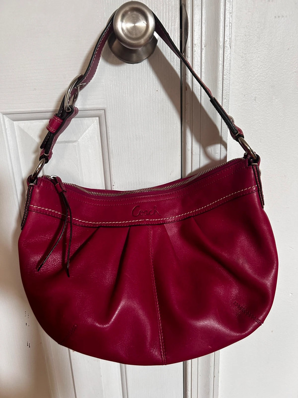 Coach F13731 Women s Pink fuchsia Shoulder Bag boho leather Vinted