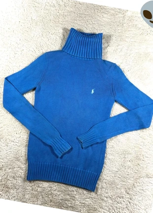 Pull à col roulé Ralph Lauren bleu clair logo brodé blanc  - Taille XS, brand: Ralph Lauren, condition: Very good, size: XS, €33.25, €35.61 includes Buyer Protection