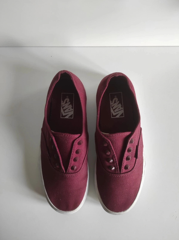 Vans bordeaux senza shop lacci