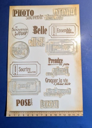 Tampons transparents – Souvenirs photo & instants joyeux – scrapbooking-N°285, condition: Very good, €3.00, €3.85 includes Buyer Protection