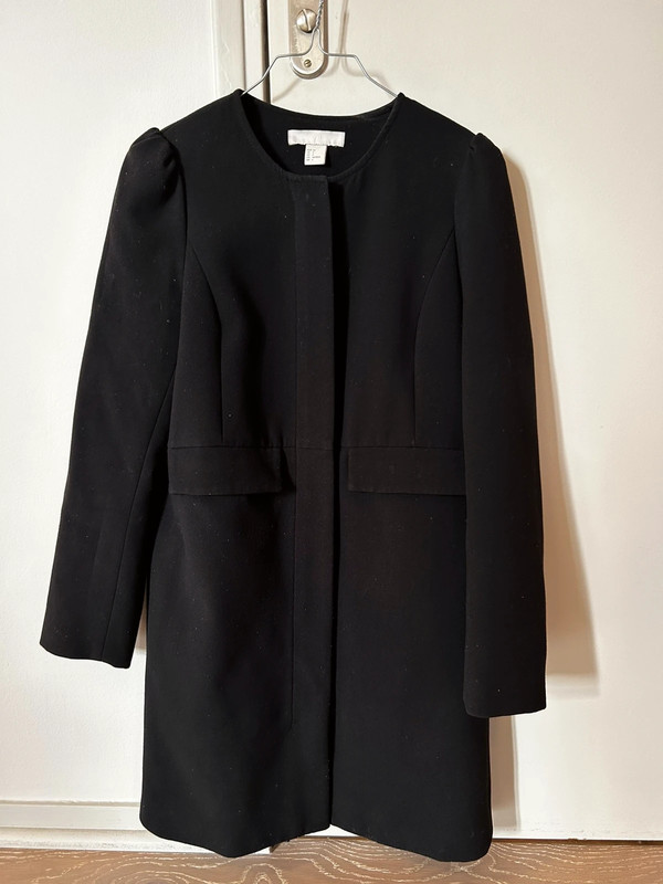 h&m manteau noir long