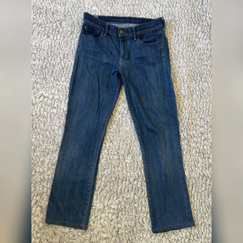 Citizens of Humanity mid rise straight leg jeans 1