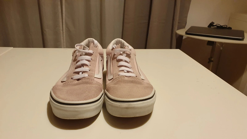 Tenis rosa deals e branco vans