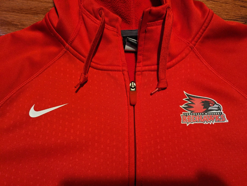 SEMO hoodie jacket - Red - XL - Nike drifit material - Redhawks - college 3