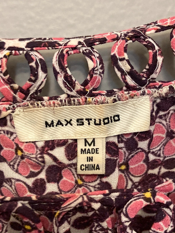 Max Studio Size Medium Womens Floral Print Sleeveless Blouse #F-5-15-100 4