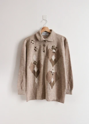 Vintage embroidered sweater | Pull vintage à broderies, marque: Vintage, état: Très bon état, taille: L / 40 / 12, 20,00 €, 21,70 € Protection acheteurs (Pro) incluse